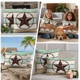 thumbnail image 5 of Beige Sage Green Texas Star Outdoor Waterproof Pillow Covers, Vintage Stars Wooden Decorative Square Throw Pillowcase Sofa Cushion Sham for Patio/Couch/Chair, 24"x24" 2 Pack, 5 of 8