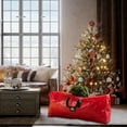 thumbnail image 4 of CuiLiyq Christmas Tree Storage Bag, Plastic Waterproof Large Christmas Tree Storage, Christmas Storage Bags for Artificial Holiday Xmas Disassembled Trees (Red, 41" x 14.2" x 6.3"), 4 of 8