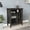 Brown, variant on Light Gray Bar Cabinet, One Drawer & Open Shelf | Simplifies Drink Arrangement