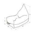 thumbnail image 3 of South Shore Kodali, Scandinavian Living Room's Bean Bag Chair, Dark Blue, 3 of 16