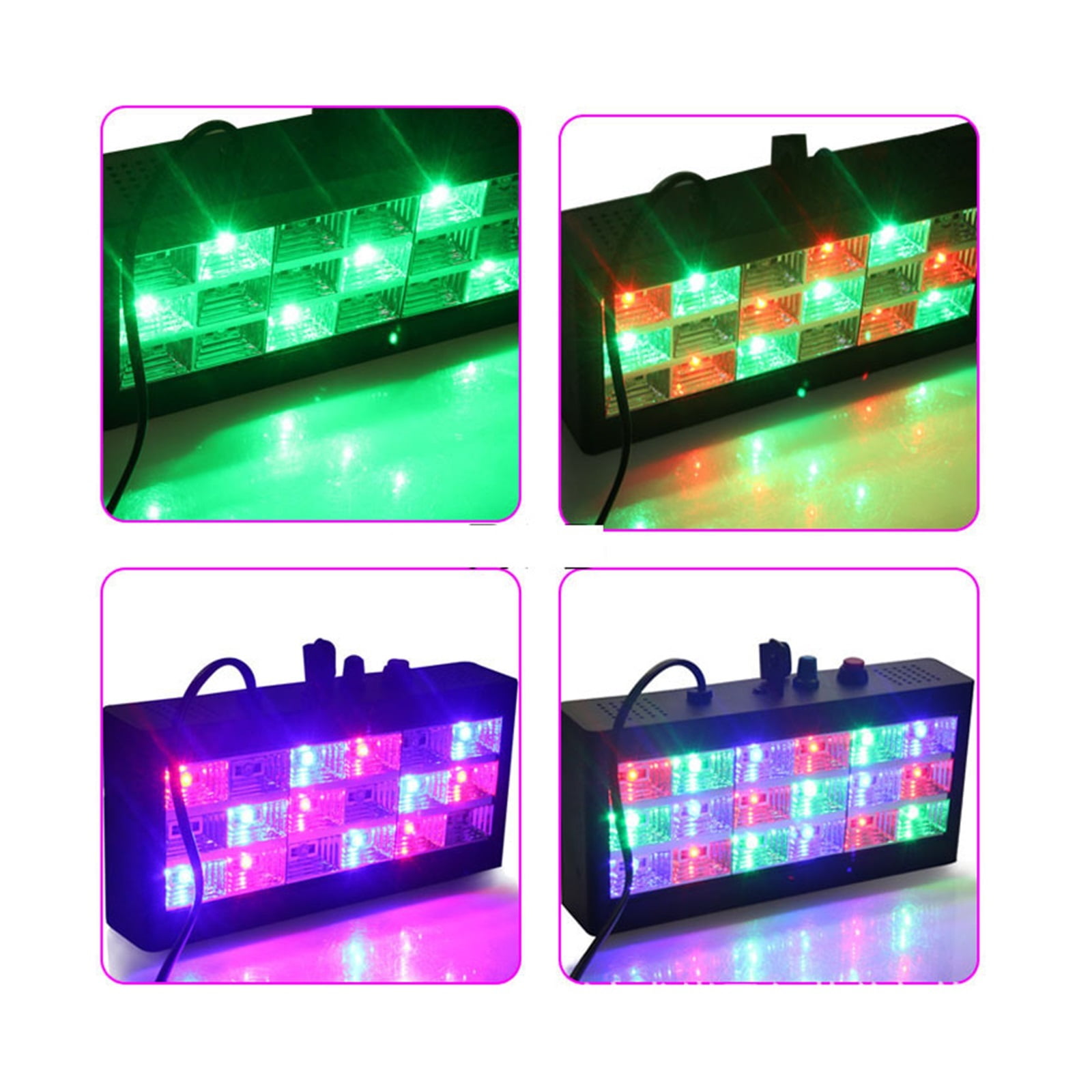 18 Color Strobe Lights Wedding And Birthday Voice Control Lights KTV Bars Dance Halls Flashing Lights LED Mini Stage Lights ,Easy to Install