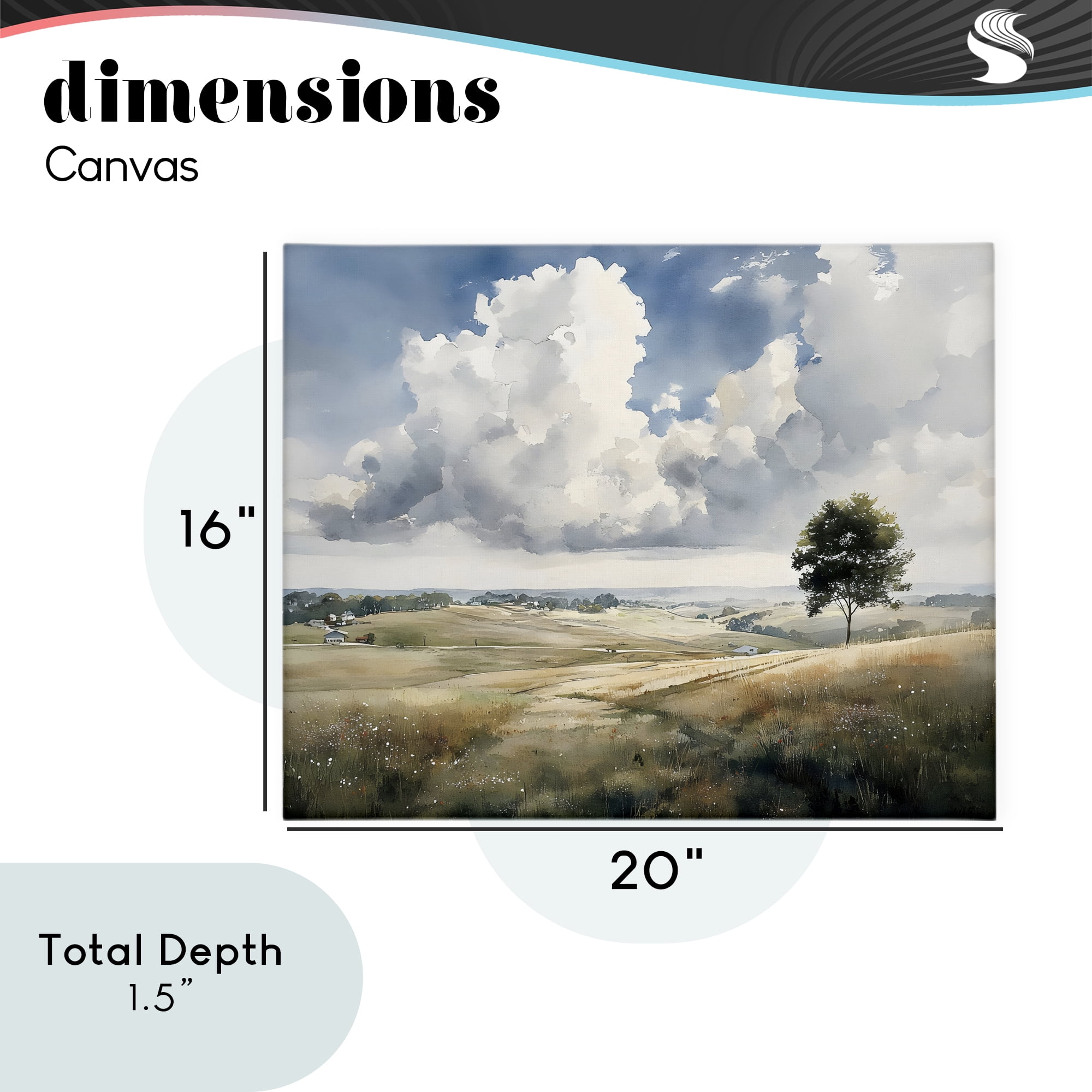 Stupell Industries Pretty Hills with Solitary Tree Canvas Wall Art, design by Franklyn Gregory