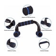 thumbnail image 2 of Kit Ejercicio 12 Rodillos Abdominal Barras Push-up Ejercitado, AZUL, 2 of 4