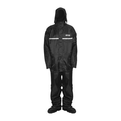 Impermeable para Motociclista Edge con Reflejantes Talla L Negro