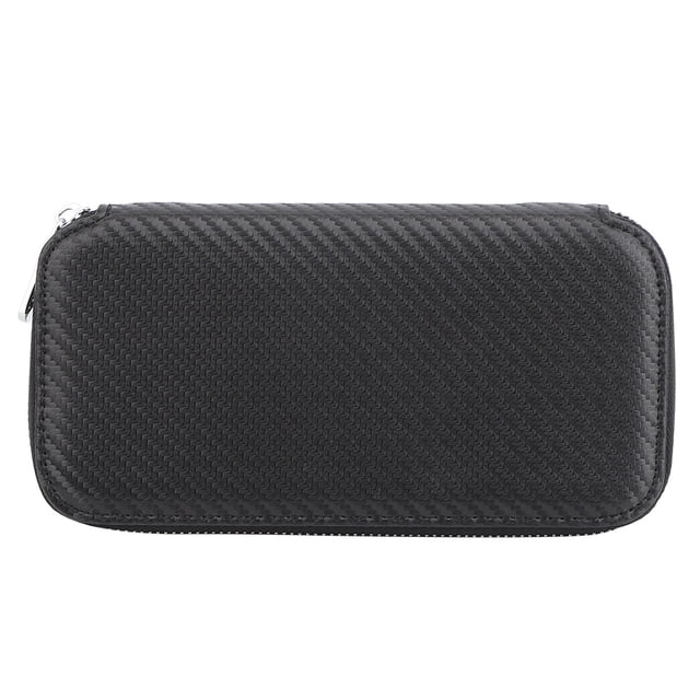 Cartera para pasaporte de cuero con protección RFID y tarjetero antirrobo para viajes seguros (negro)