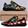 thumbnail image 3 of Funny German Shepherd Dog American flag Shoes Sneakers Black Size 3.5, 3 of 7