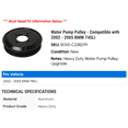 thumbnail image 2 of Water Pump Pulley - Compatible with 2002 - 2005 BMW 745Li 2003 2004, 2 of 2