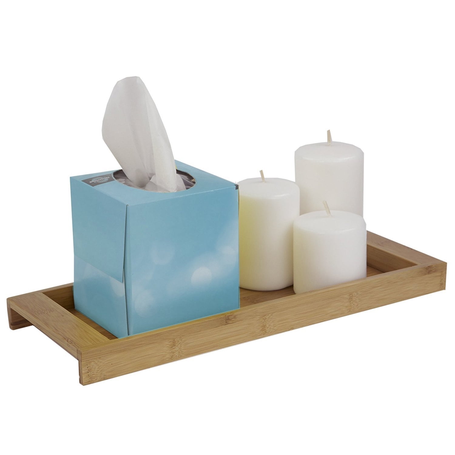 Sweet Home Collection Bamboo Bathroom Accessory Collection Vanity Tray