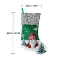 thumbnail image 3 of AURIGATE Gnomes Christmas Stockings - Large 3D Xmas Stockings 3 Pack Personalized Christmas Decoration for Hanging Fireplace Home Decor Holiday Party, 3 of 4