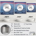 thumbnail image 4 of Designart "Meandering Amidst Blue Maze Of Cognition" Abstract Landscape Blue Large Square Mirror - Square Bedroom Mirror Printed Wall Decor - Modern Square Printed Wall Mirror Art, 4 of 5