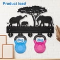 thumbnail image 4 of Elephant Tree Key Holder for Wall 11.8×8inch Wood Elephant Family Key Organizer Wildlife Key Hangers 5 Alloy Hooks Decorative Key Hook Rack Gift for Entryway Kitchen Hallway Office for diy, 4 of 9