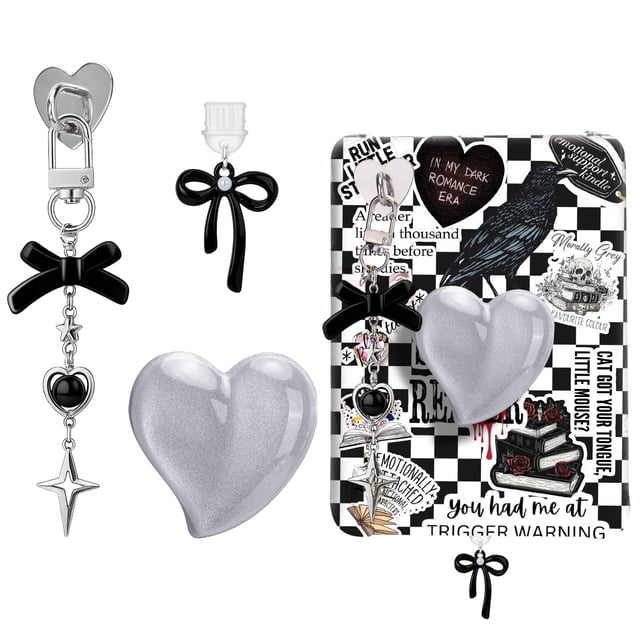 Set de Encantos AIERSA Adorable para Kindle con Tapón para Polvo, Soporte y Llavero