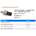thumbnail image 2 of Oil Pressure Sender - Compatible with 2014 - 2020 GMC Sierra 1500 2015 2016 2017 2018 2019, 2 of 2