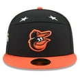 thumbnail image 2 of Men's New Era Black/Orange  Baltimore Orioles 2025 MLB All-Star Game Side Patch 59FIFTY Fitted Hat, 2 of 5
