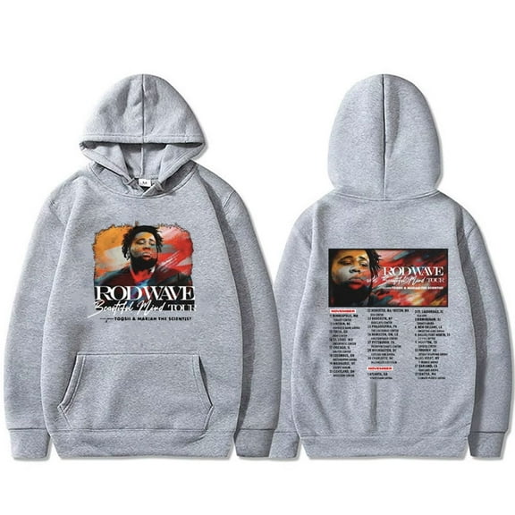 Rapper Rod Wave Double Sided Printed Hoodies Men Women Oversized Hip Hop Pullover Male Clothing Casual Fleece Hoodie