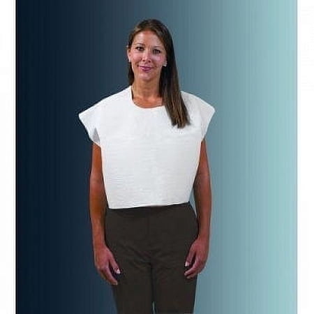 Cardinal Health 3-Ply Tissue Disposable Patients Gowns, White, 30" x 21", Case of 100 - 45930-110B