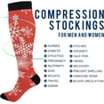 thumbnail image 4 of GZHJMY Snowflakes 20-30mmHg Compression Socks for Men & Women, Knee High Stockings for Running, Sport, Hiking & Travel, 4 of 7