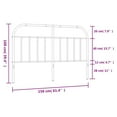 thumbnail image 2 of vidaXL 38.2 Inch Black Metal Headboard, Queen Farmhouse Headboard Only, Heavy-Duty Frame, 2 of 6