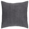 Better Trends Jullian Stripes Design 100% Cotton 26" L x 26" W Square Euro Sham, for Adult - Gray