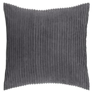 Better Trends 26"x 26" Euro Pillow Sham 100% Cotton Pillow Cover Stripe Design Machine Washable (Gray) Jullian Collection