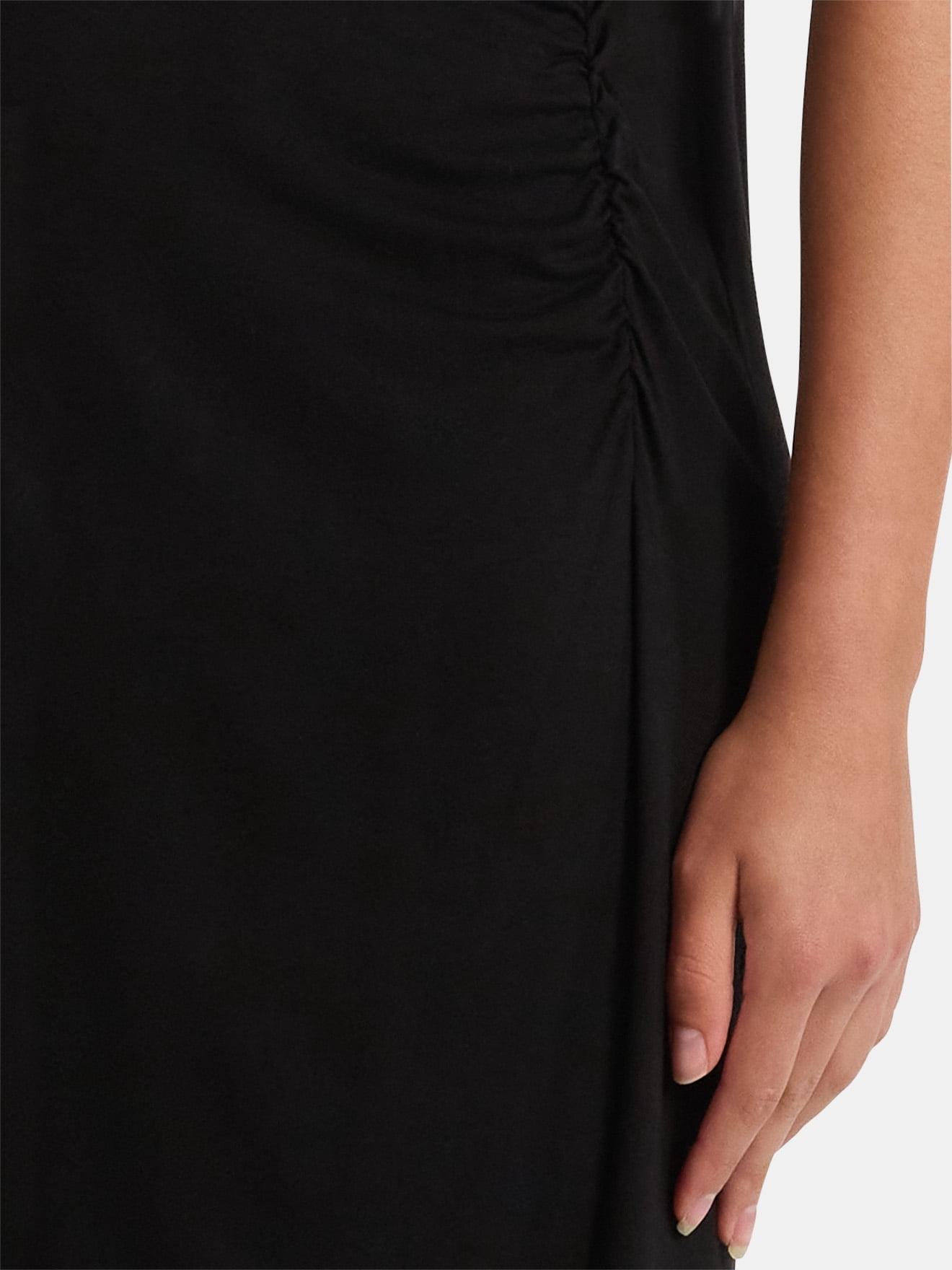 Time and Tru Women's Maternity Sleeveless Shirred Tank Dress, Size S-XXL