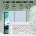 thumbnail image 6 of DWPSG Keyboard Case for iPad Air 11 Inch Case M3/M2, iPad Air 7th/6th/5th/4th Gen Case (2025/2024/2022/2020) 10.9 Detachable Wireless Bluetooth Keyboard, Stand Folio Cover with Pencil Holder,Blue, 6 of 8