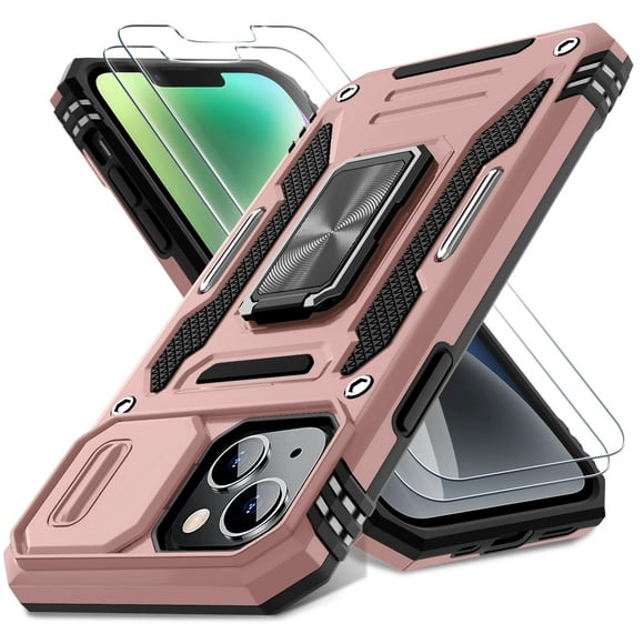 Funda de teléfono DEERLAMN para iPhone 13/14 de 6.1 pulgadas con funda de cámara