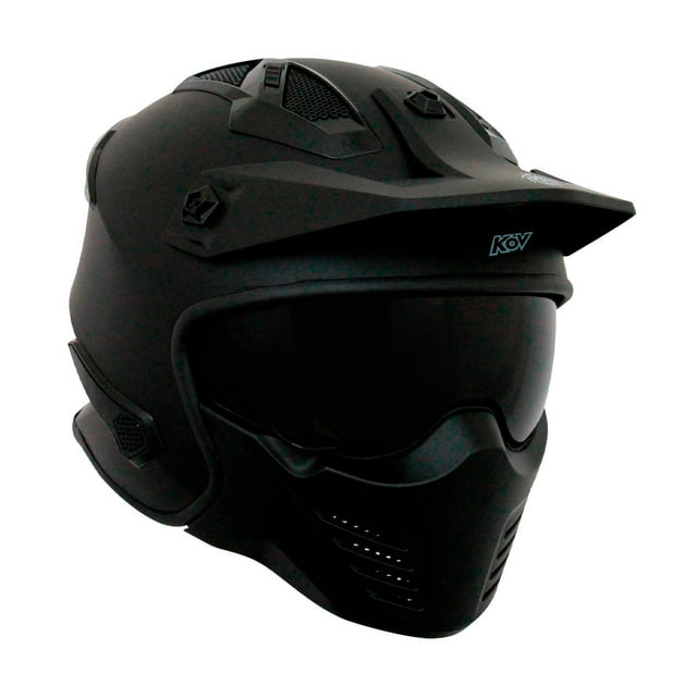Casco Para Moto Kov Con Mascara Rock-o Certificado Dot Talla M KOV Rock-o