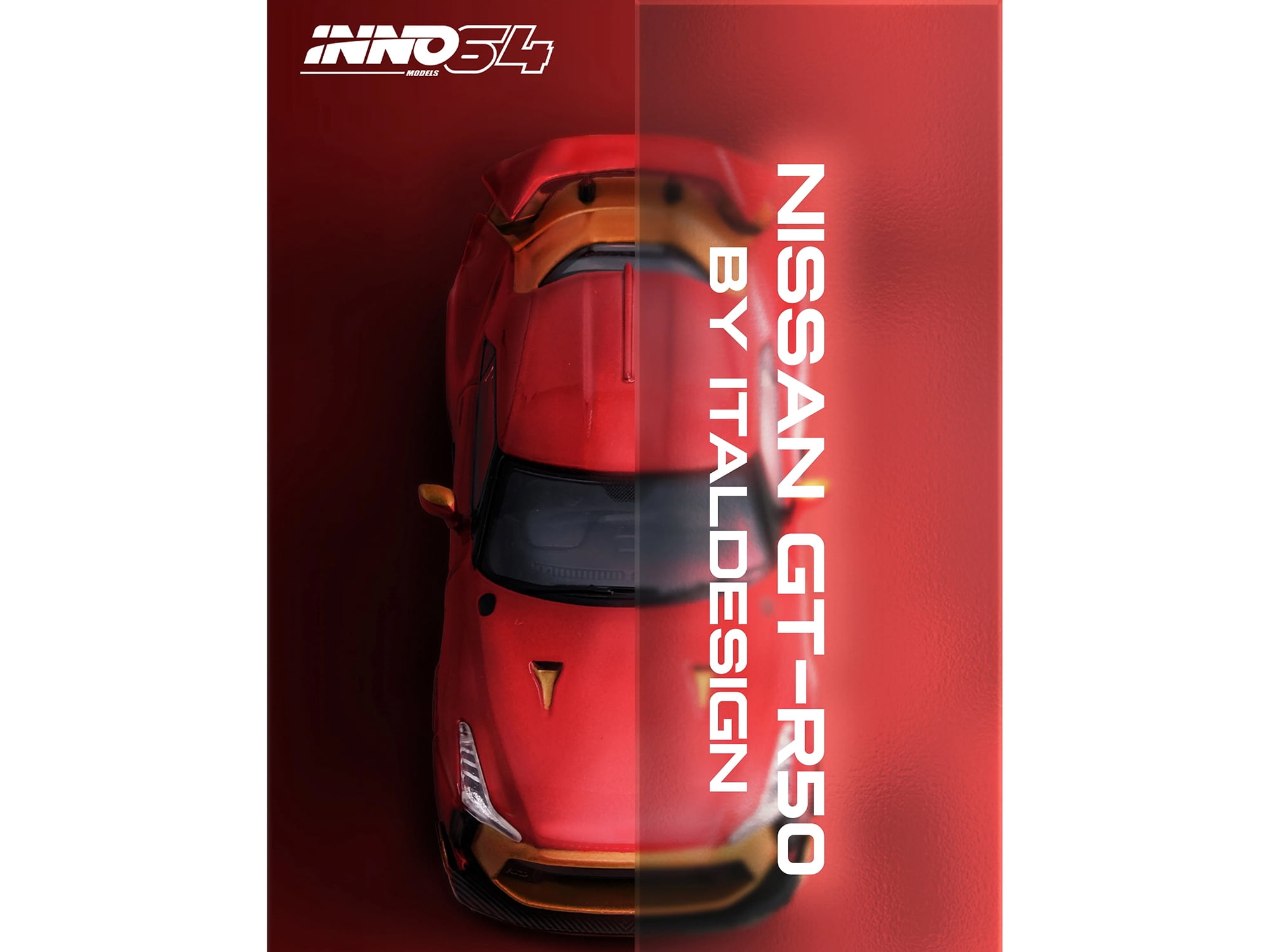 Nissan GT-R50 By ItalDesign Red Metallic with Gold Accents 1/64