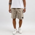 thumbnail image 5 of Resicozy Mens Corduroy Shorts Casual Elastic Waist Drawstring 2026 Summer Beach Lounge Short with Pockets Khaki 3XL, 5 of 6