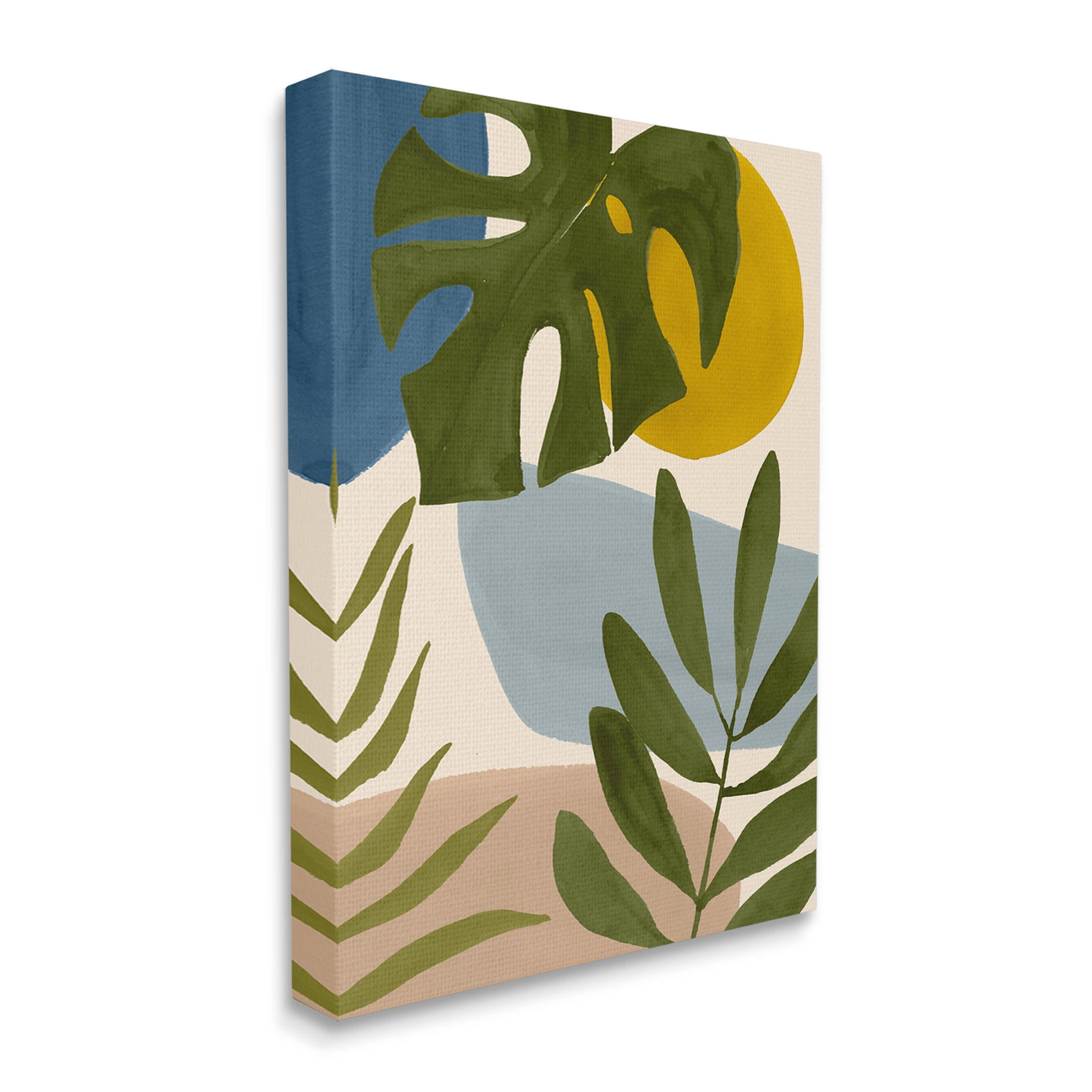 Stupell Industries Tropical Mixed Monstera Leaves Graphic Art Gallery Wrapped Canvas Print Wall Art, Design by Victoria Barnes