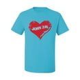 thumbnail image 2 of Loved John 3:16 Bible Verse Christian Inspirational/Christian Men's Graphic T-Shirt, Light Turquoise, 4XL, 2 of 3