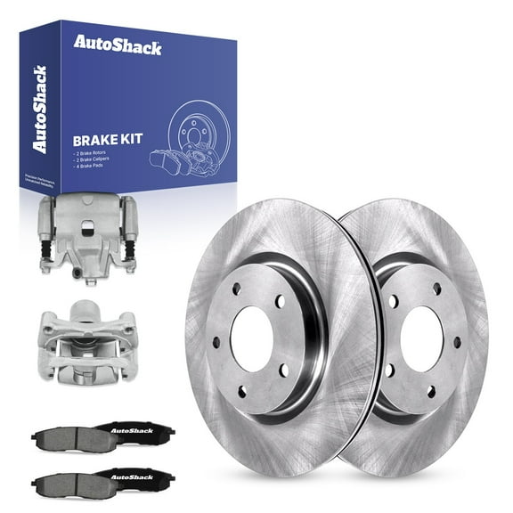 AutoShack Front Brake Rotors Ceramic Brake Pads Calipers | Replacement for 2007-2010 Nissan Altima 2.5L 3.5L V6 FWD | 8-PC Brake Kit