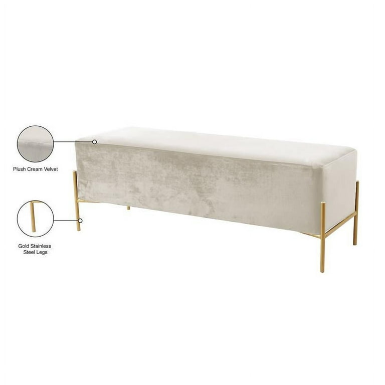 Meridian Furniture Isla Velvet Bench Meridian Furniture Isla Velvet Bench