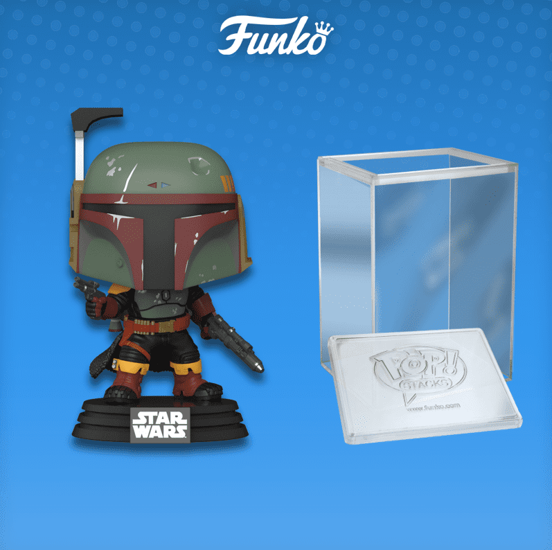 2020 ECCC shared EXCLUSIVE Funko Pop Star Wars BOBA FETT WITH HARD STACK 