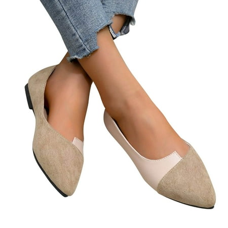 

uikmnh Women Shoes Fashion Womens Breathable Lace Up Shoes Flats Casual Shoes Beige 7