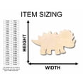 thumbnail image 2 of Unfinished Wood Baby Dinosaur Triceratop Silhouette - Craft- up to 46" DIY 36" / 1", 2 of 3