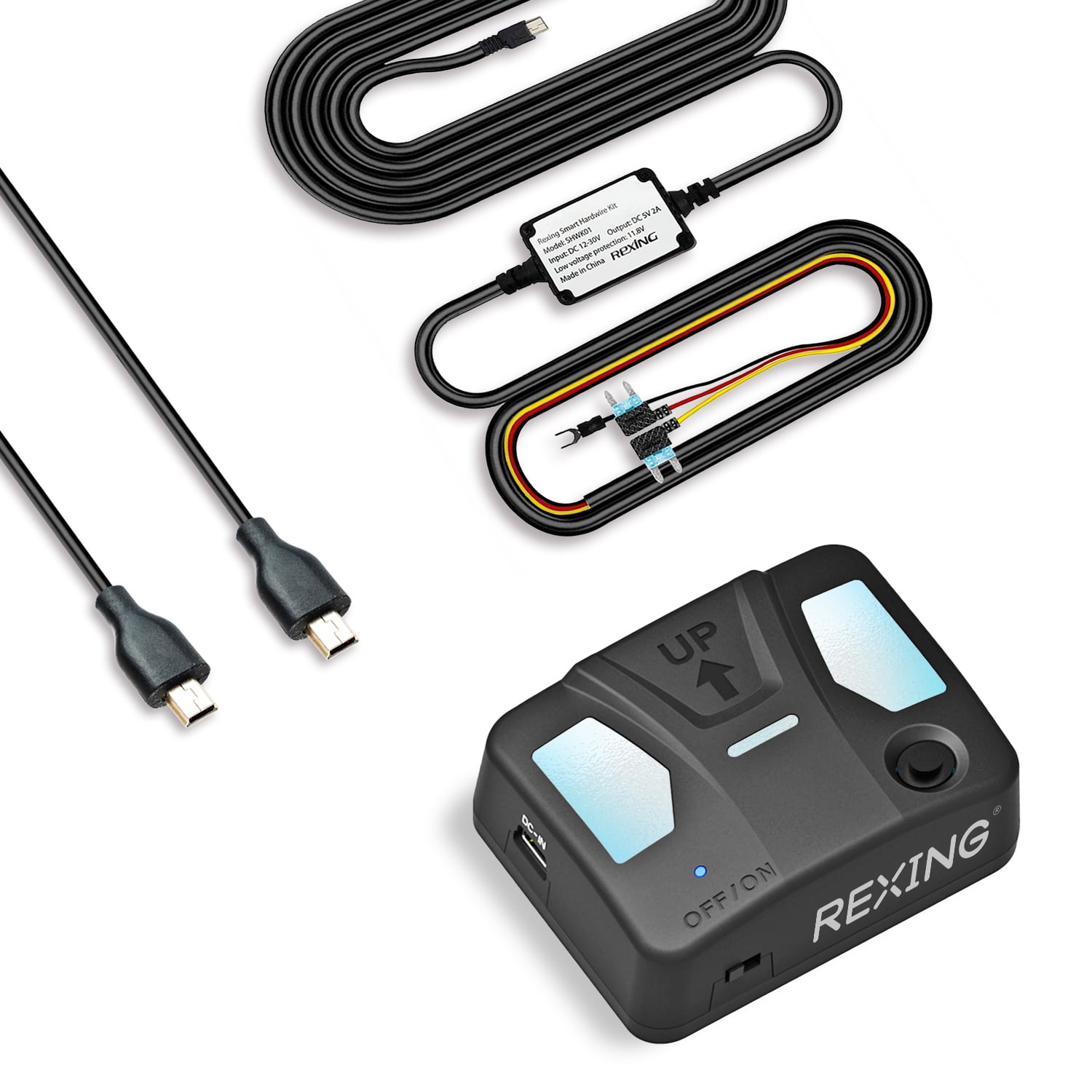 Rexing Intelligent Hardwire Kit MiniUSB Port for All Rexing Dash Cam