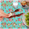 thumbnail image 6 of Pioneer Flower Floral Print Pattern Round Tablecloth 60 X 60 Inch, Wrinkle Resistant Wipeable Table Cloth for Kitchen Dining Picnic Patio Party, 6 of 6