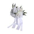 thumbnail image 3 of Ramo de novia Ramo de boda Centros de mesa Romántico Rústico Nupcial Mano Flor Blanco, 3 of 9