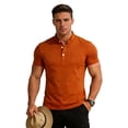 thumbnail image 3 of Men’s Short Sleeve Polo Shirt with Pocket Classic Fit Soft Cotton Material Three Button Placket Collar, 3 of 7
