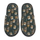 thumbnail image 1 of Fotbe Cigar Pantuflas Peludas para Mujer con Estampado, Zapatillas de Peluche, Zapatos de Invierno para Casa, Uso Interior y Exterior-Medium, 1 of 8