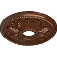 thumbnail image 3 of Ekena Millwork 18 1/8"OD x 3 1/2"ID x 2 3/4"P Edinburgh Ceiling Medallion (Fits Canopies up to 5 1/8"), Hand-Painted Copper Penny, 3 of 6