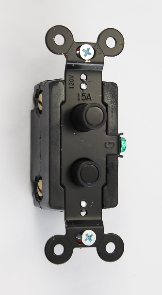 Classic Accents Three Way Black Button Antique Push Button Light Switch