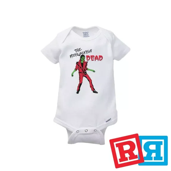 Bella Canvas Michael Jackson Gerber Baby Onesie® Cotton Unisex White Short Sleeve Bodysuit