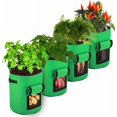thumbnail image 1 of Bolsas para plantar patatas, 4 bolsas no tejidas de 10 galones, bolsas para plantar plantas, adecuadas para plantar bolsas de patatas, tomates, zanahorias dulces (verde hierba), 1 of 5