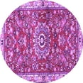 thumbnail image 1 of Ahgly Company Indoor Round Medallion Purple Traditional Area Rugs, 8' Round, 1 of 4