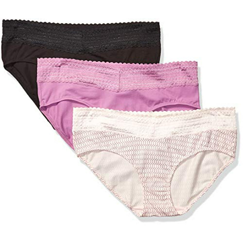 Warner's Warner's No Pinch 3 Pack Cotton Hipster Lace Panties