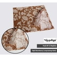 thumbnail image 3 of Vargottam Rustic Brown Floral Block Print Cotton Napkins - Set of 4, 20x20 Inches, Earthy Ethinc Elegance Print Table Linens for Farmhouse, Spring & Summer Parties, Everyday Use- Machine Washable, 3 of 7