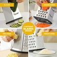thumbnail image 2 of KAFOOR Stainless Steel Box Cheese Grater, Ergonomic Handle, Mini Zester, Dishwasher Safe, 2 of 7